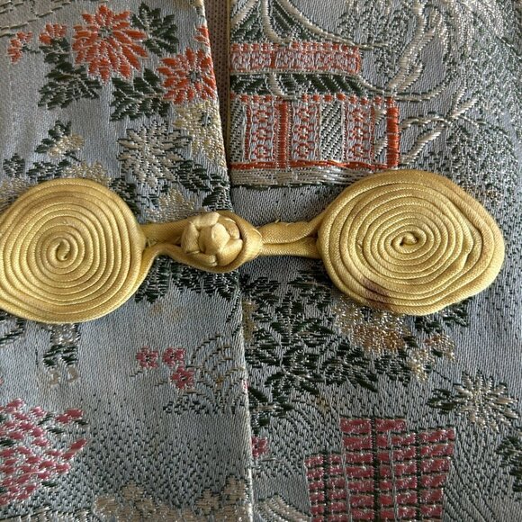 Vintage 40’s  Lai Fong Honolulu Chinese Green Brocade Jacket - Picture 8 of 11